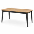 Tavolo da pranzo in legno e metallo rovere/nero 180x90x75 cm