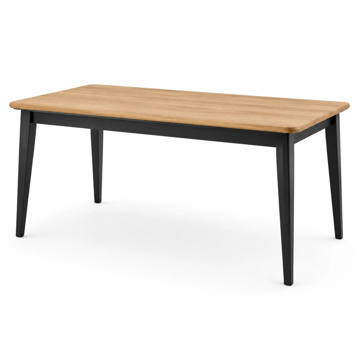 Tavolo da pranzo in legno e metallo rovere/nero 180x90x75 cm