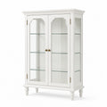 Vetrina in Legno e Vetro Bianco, Altezza 180 cm