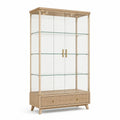 Vetrina in Legno con Vetro Temperato e LED 180cm